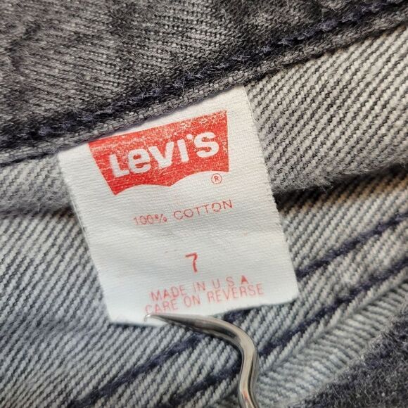 Levi's Vintage 501 Junoirs - Women's Grayish Black Button-Fly Jeans USA 90s - Picture 10 of 14